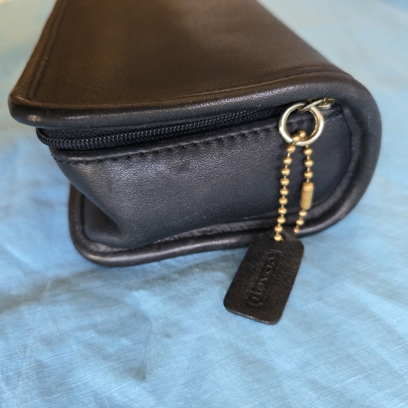 COACH VINTAGE CHUBBY COSMETIC CASE  MAHOGANY LEATHER WITH MIRROR 6925 - Picture 3 of 8